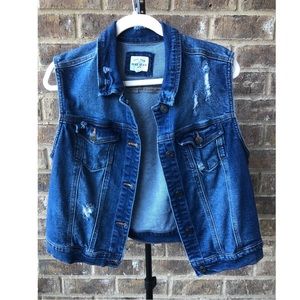 DISTRESSED Denim Vest